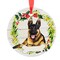 E & S Imports 3.5 Inch Ceramic German Shepherd Ornament Christmas Tree Ornament , Dog Puppy Ribbon Cherish Pet